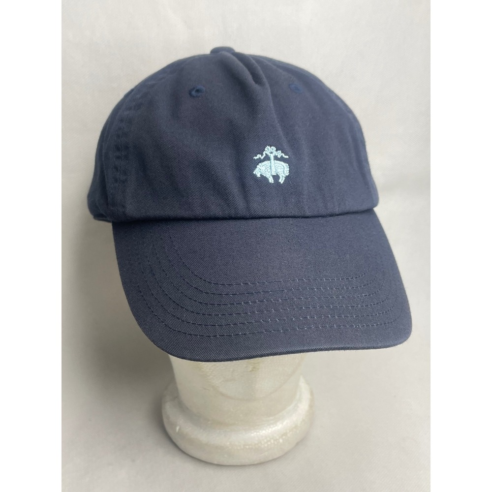 Brooks Brothers Classic Dad Cap Adjustable Size S/M Navy Blue Cotton Logo Hat